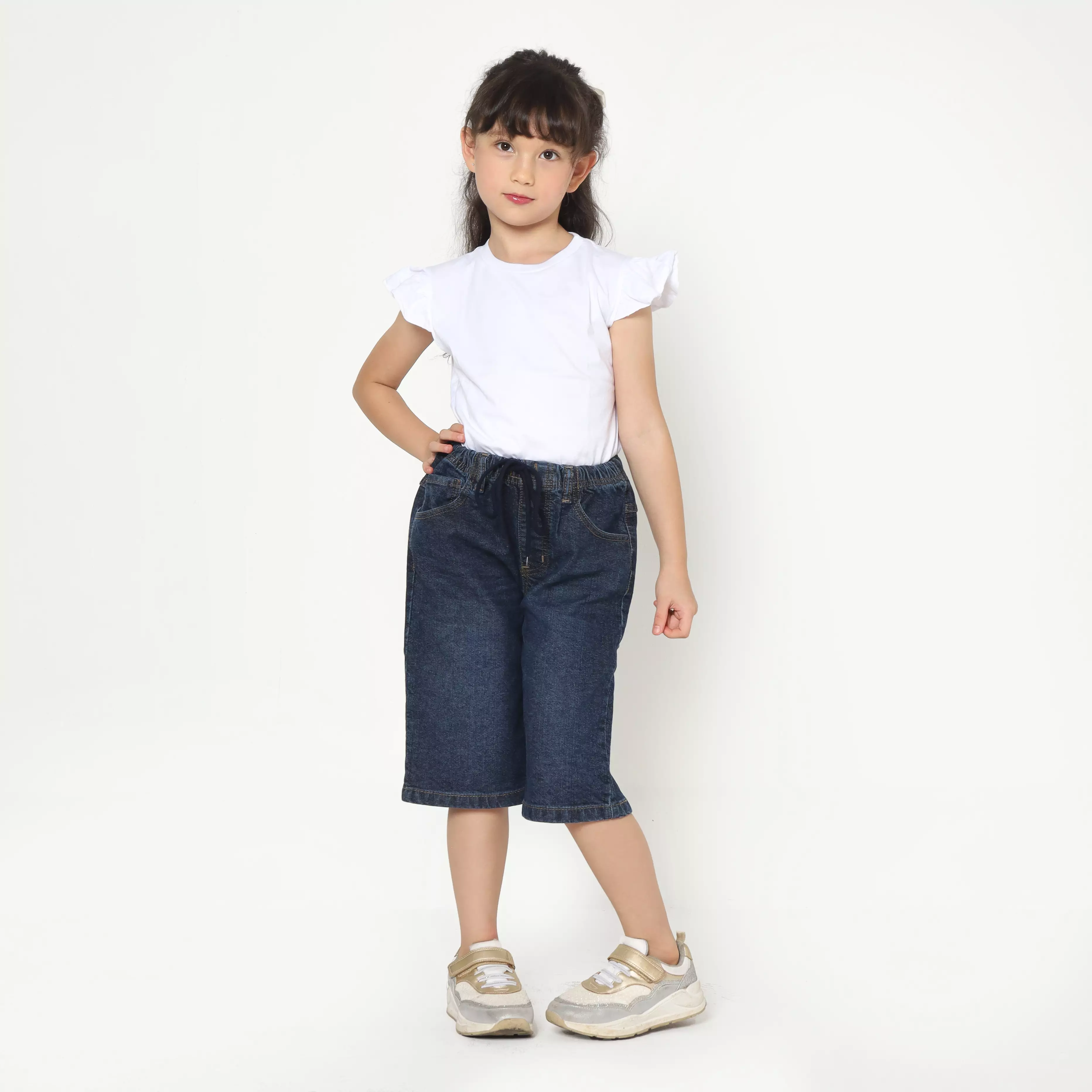 Celana Pendek Anak Perempuan Jeans Star Blue