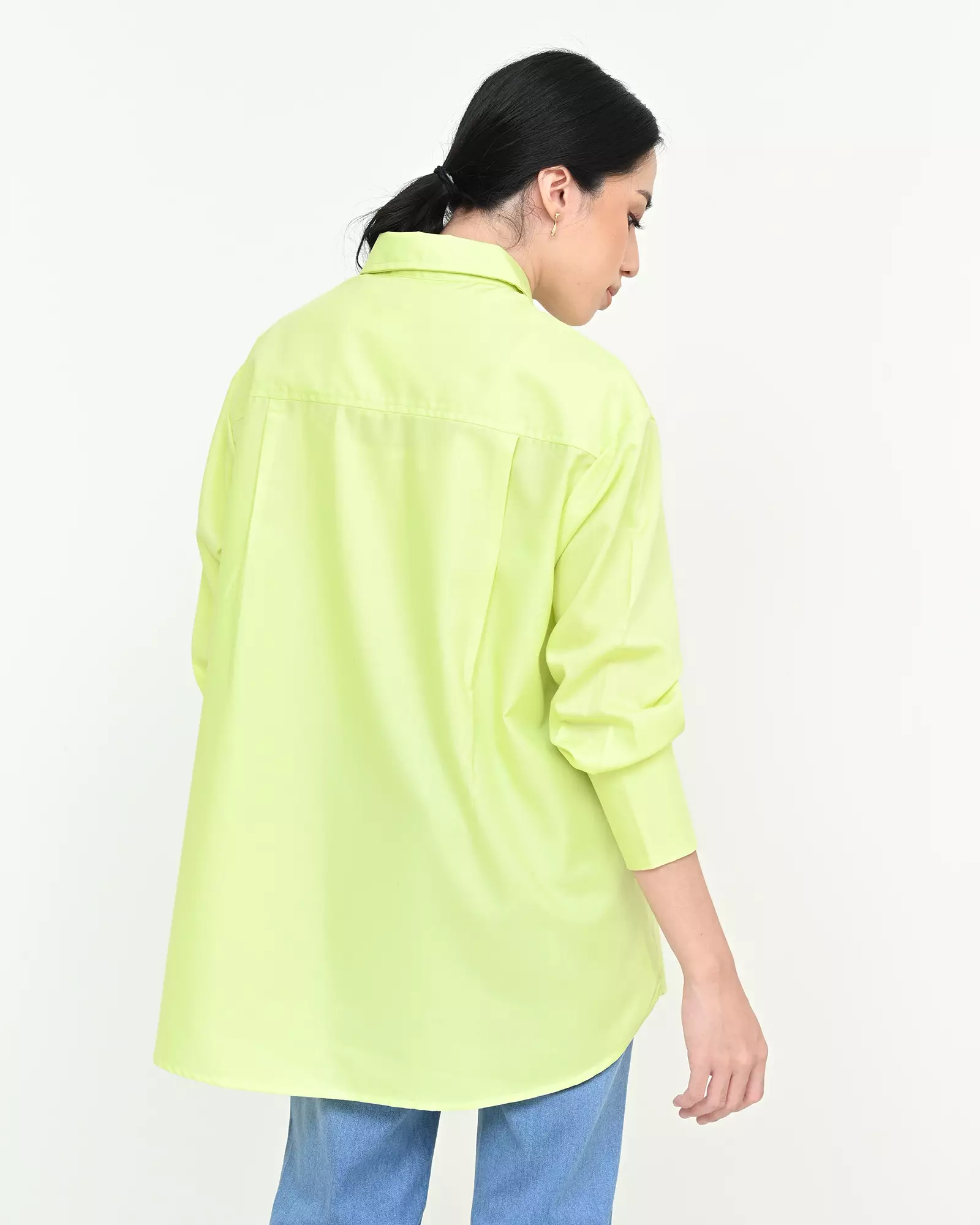 Geulis.id PIPER SHIRT / KEMEJA OVERSIZE WANITA - LEMONYELLOW