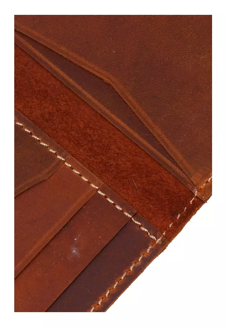Zackly Card Holder Wallet Lipat Dua Many Slot Handmade Material Genuine Leather 05 ORIGINAL - Gold