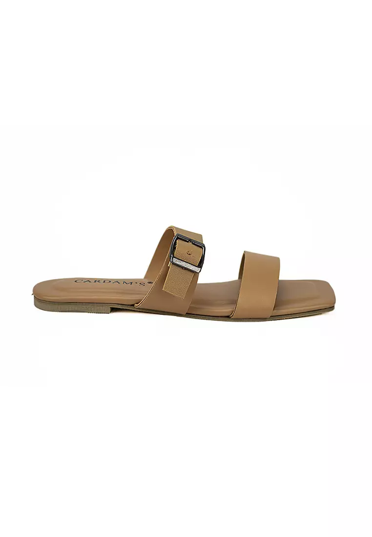 Discount on Cardam's Lifestyle  shoes - SKU: Eclb  Ndm 00170 Camel Flat Sandals