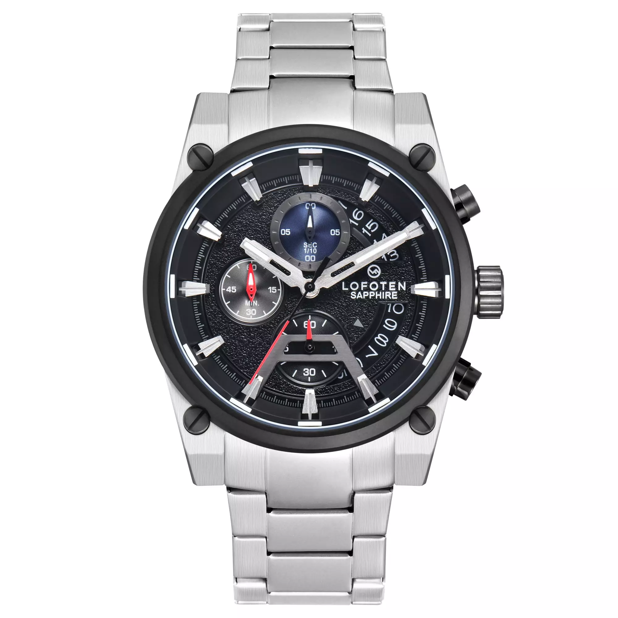 Lofoten F-6537MC Jam Tangan Pria Analog Stainless Steel Kaca Sapphire