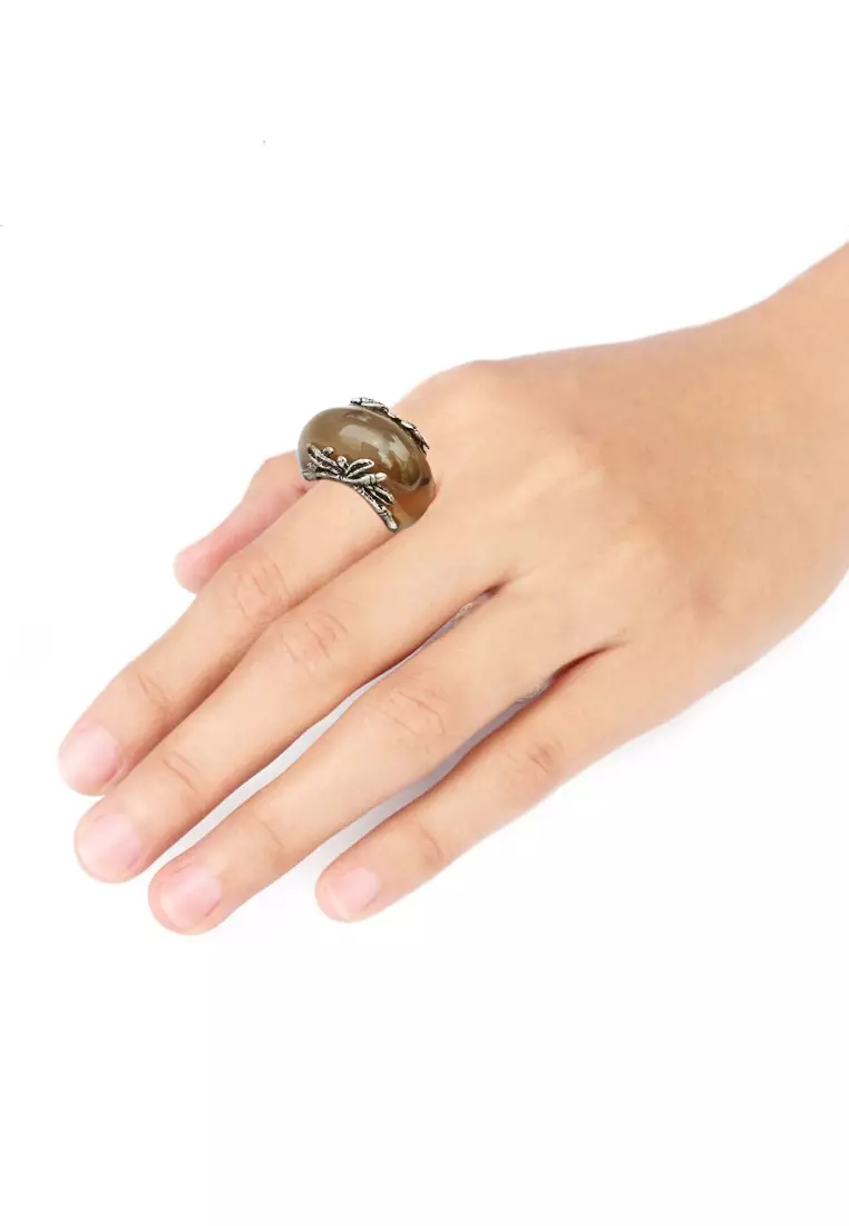 Jade Signature Ring Cincin Wanita Brown