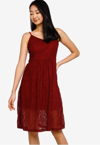 Buy Zalora Basics Lace Cami Midi Dress Online Zalora Malaysia