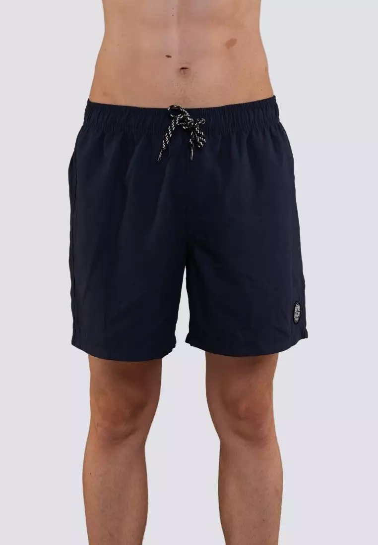 Buy ISLAND HAZE Essentials Dark Blue Swim Shorts With Drawstring