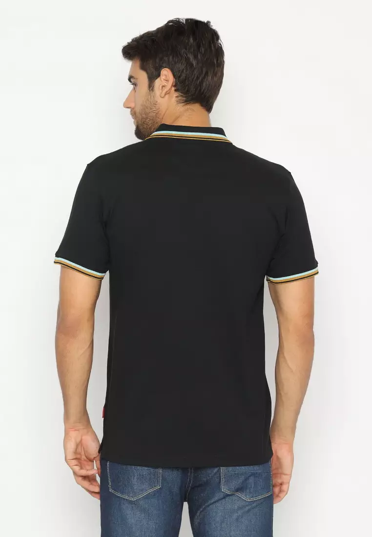 POLICE Polo Shirt Krah Stripes Pria 207200221