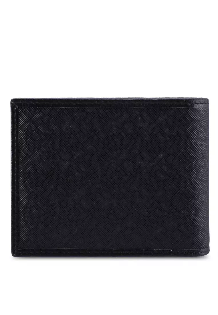Men's RFID Blocking Tri Fold Wallet - Black