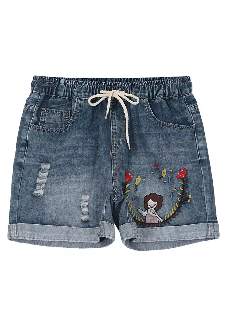 Short De Bain Weekender Homme - Taille S (ceinture 30 Pouces) - Brodé Motif Floral - Élastique à Cordon - Occasion Très Bon état