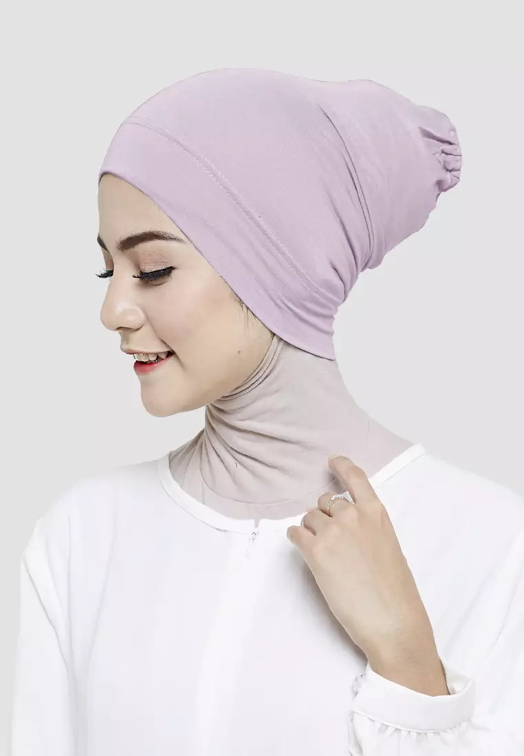 Cotton Bee - Inner Rayon Basic | Ciput Hijab Karet | Dalaman Kerudung - Snow Purple