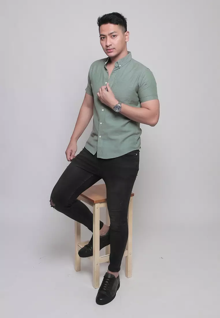 Forest Green Oxford SS Shirt