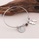 Glamorousky silver Simple Fashion Geometric Round Mother and Daughter Cartoon Characters 316L Stainless Steel Bangle 7457EAC1574A27GS_4