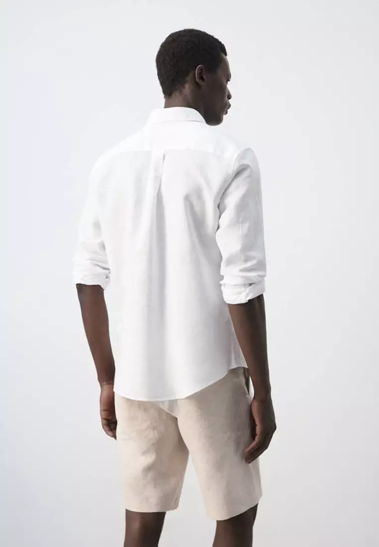 Linen-Cotton Shirt With Pocket