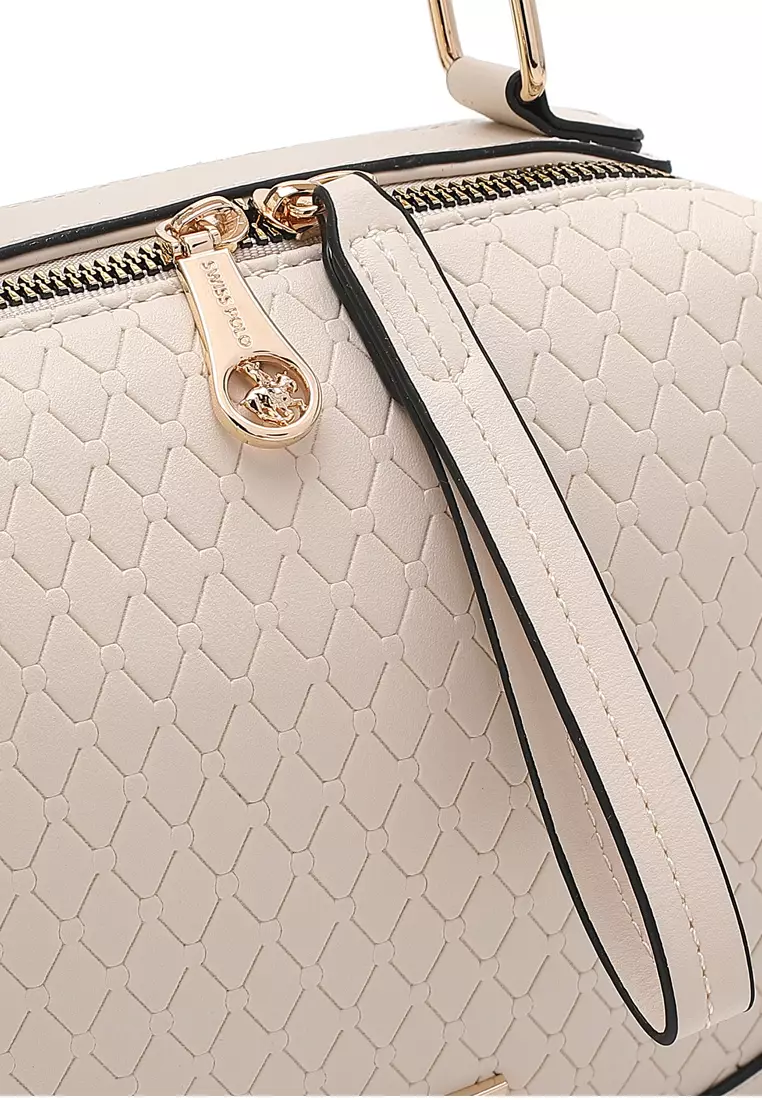 Women's Top Handle Bag / Sling Bag / Crossbody Bag - White