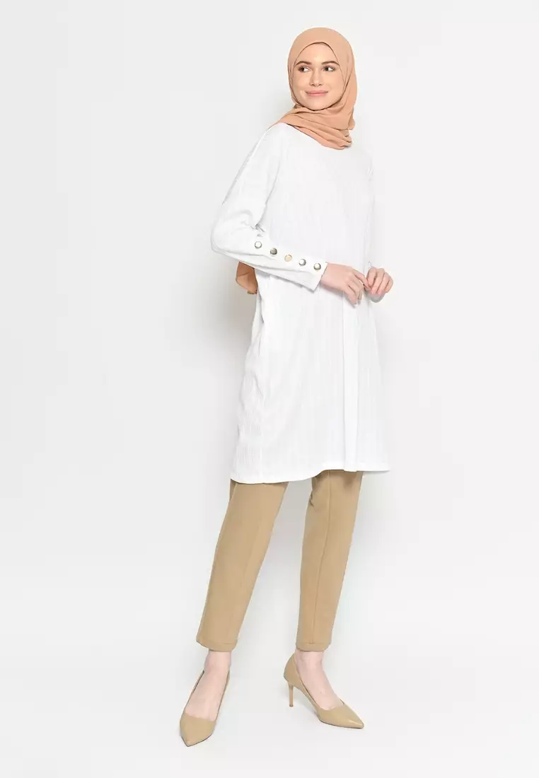 Seva Knit Tunik Broken White