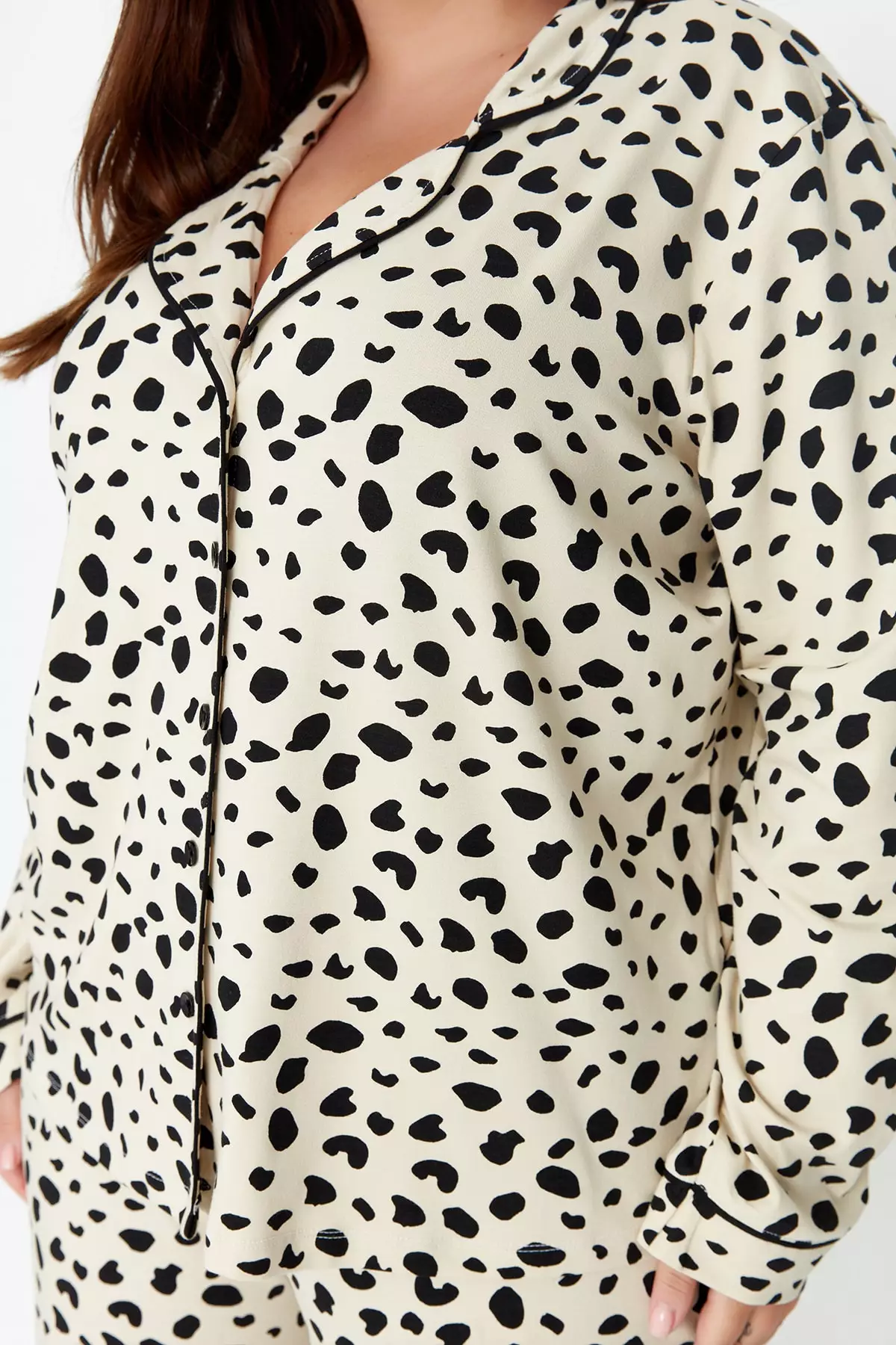 Colorful Animal Patterned Shirt Collar Pajamas Set - Tbbaw23Ai00015