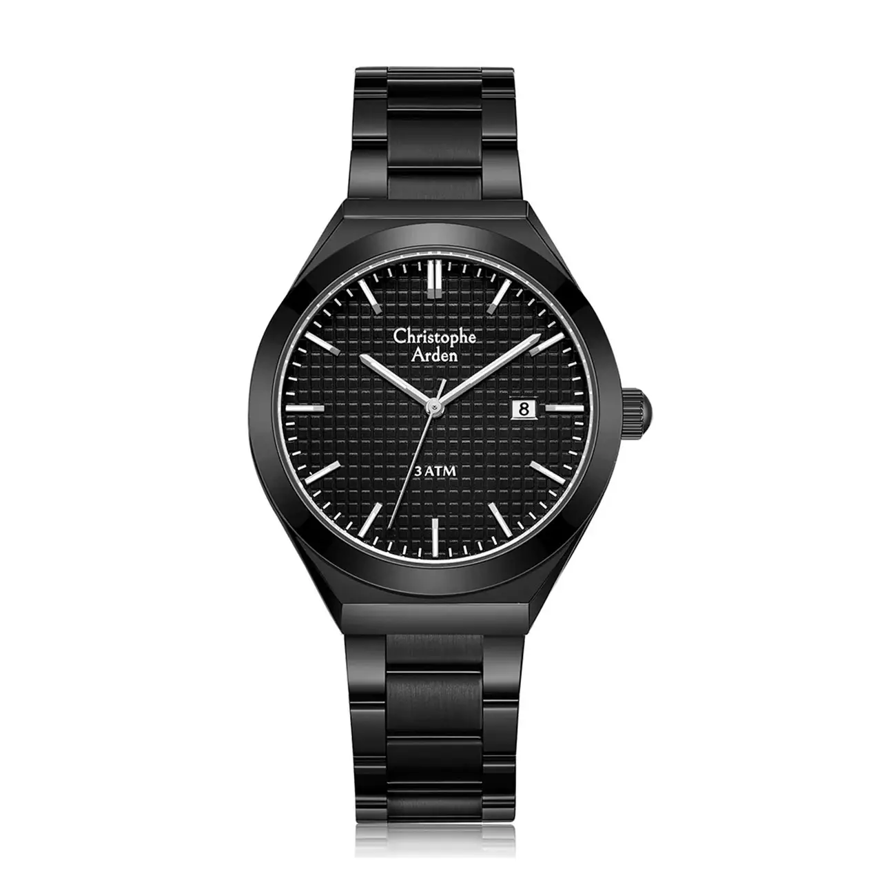 Christophe Arden Jam Tangan Pria - Black - Stainless Steel - 2002 MDBIPBA