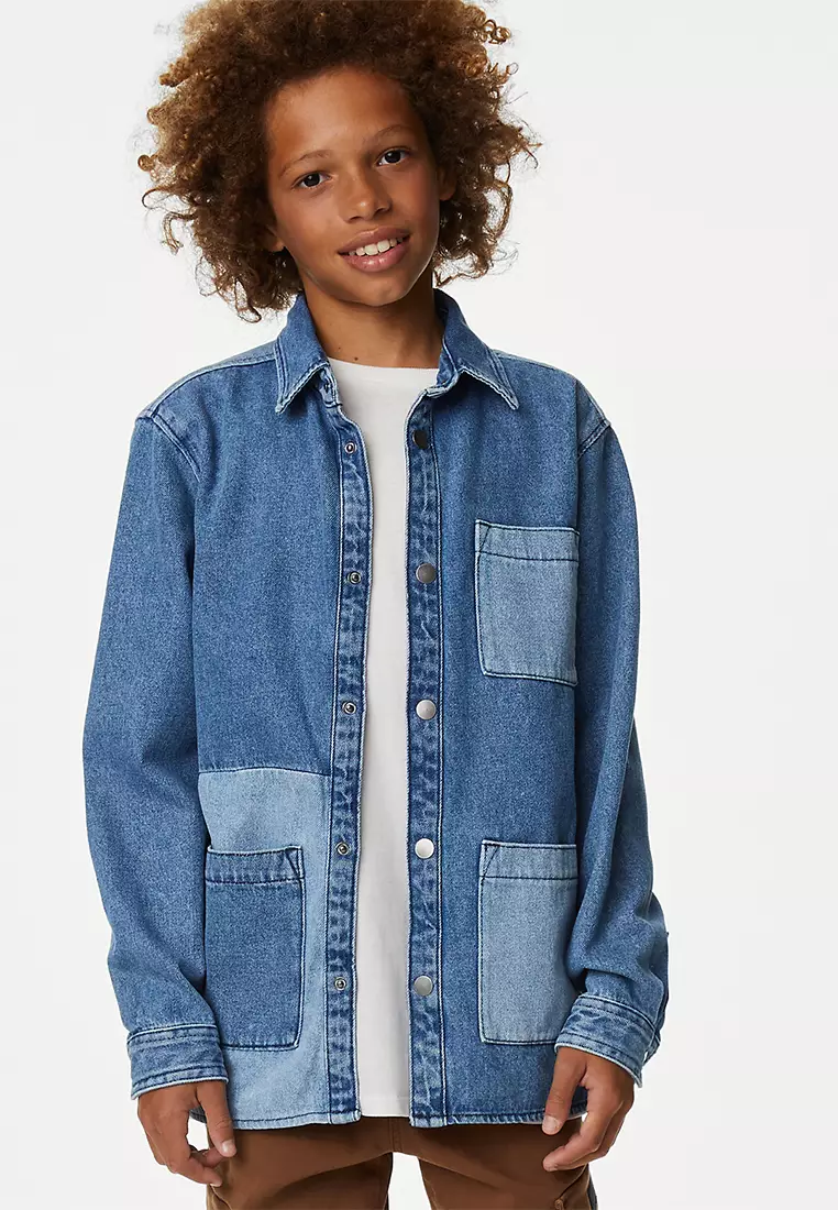 Marks and spencer hot sale oversized denim jacket