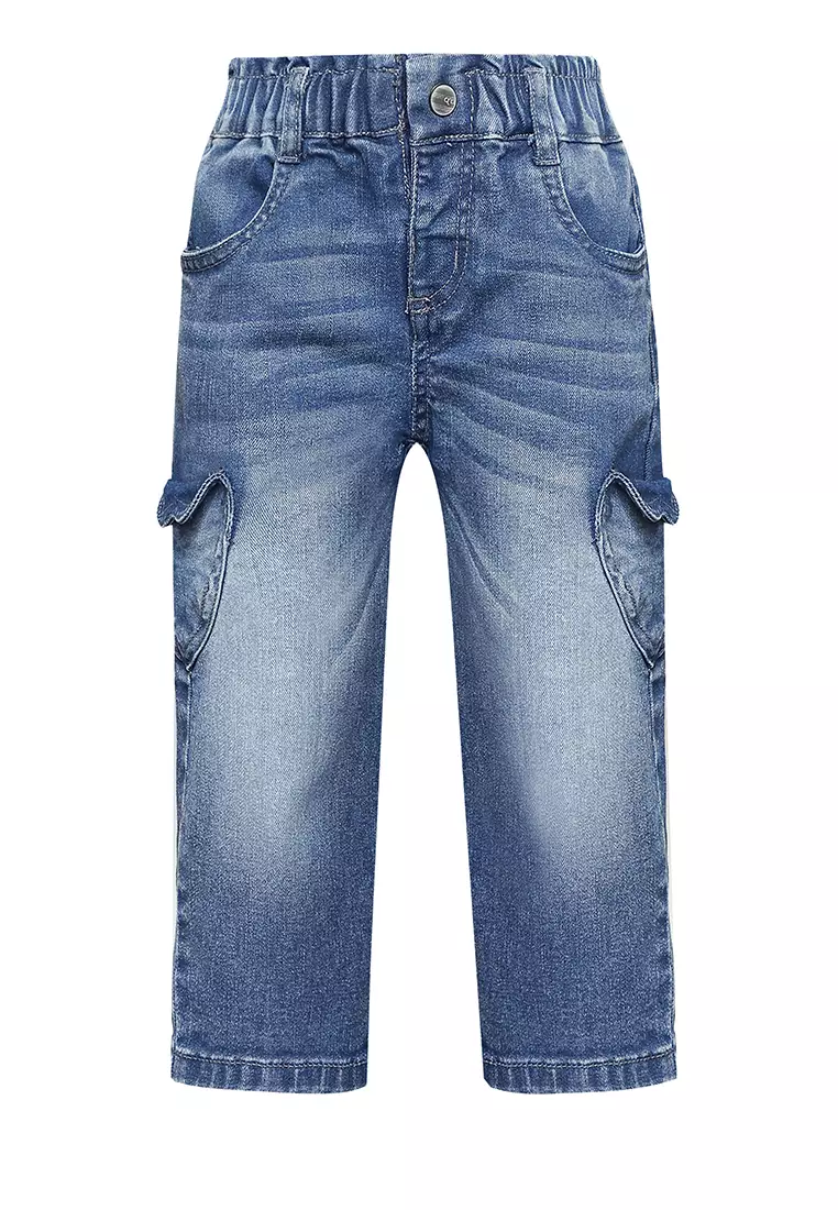 Qna Girl Qulaibah Celana Panjang Denim Anak Biru