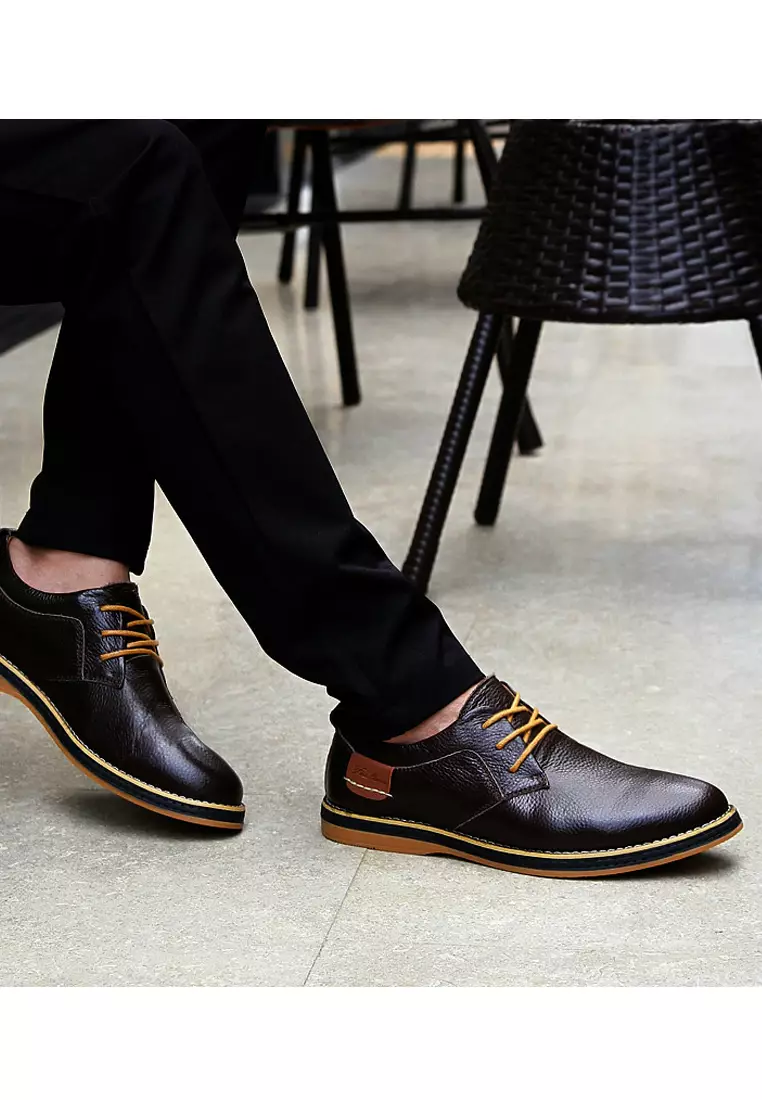 Grain Leather Derby Shoes YY6111