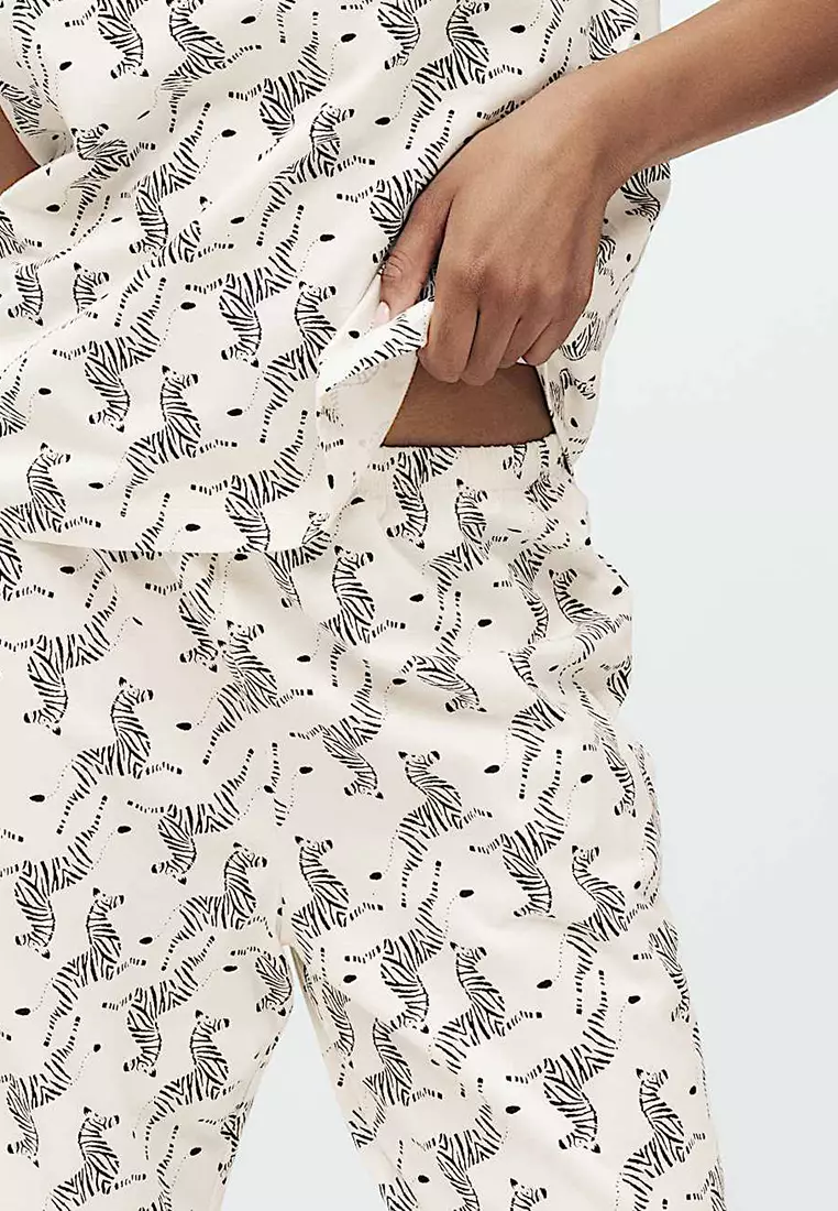 Cotton Rich Printed Pyjama Set