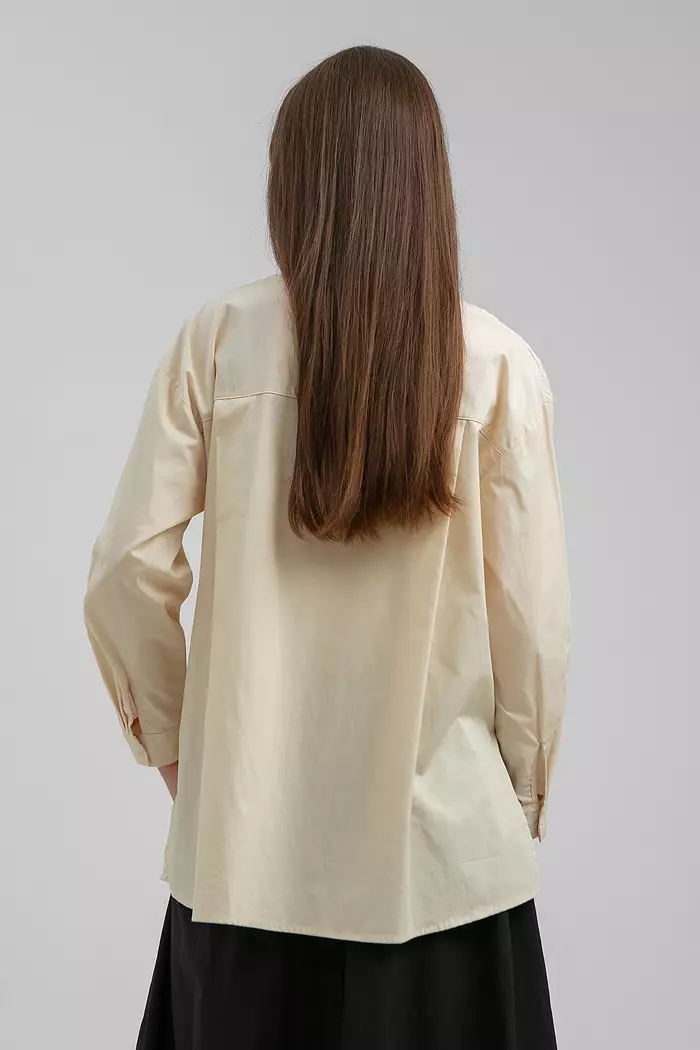 COTTONINK - Atasan Kemeja Wanita Cream Tencel Adora #PreFallCollection
