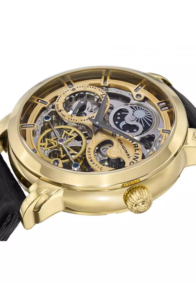 Jam Tangan Pria Automatic Stuhrling Anatol 371-02 Gold