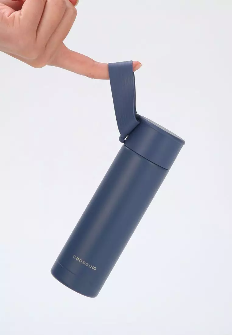 Crossing Compact Slim Insulated S/S Bottle 180ml - Dusty Blue
