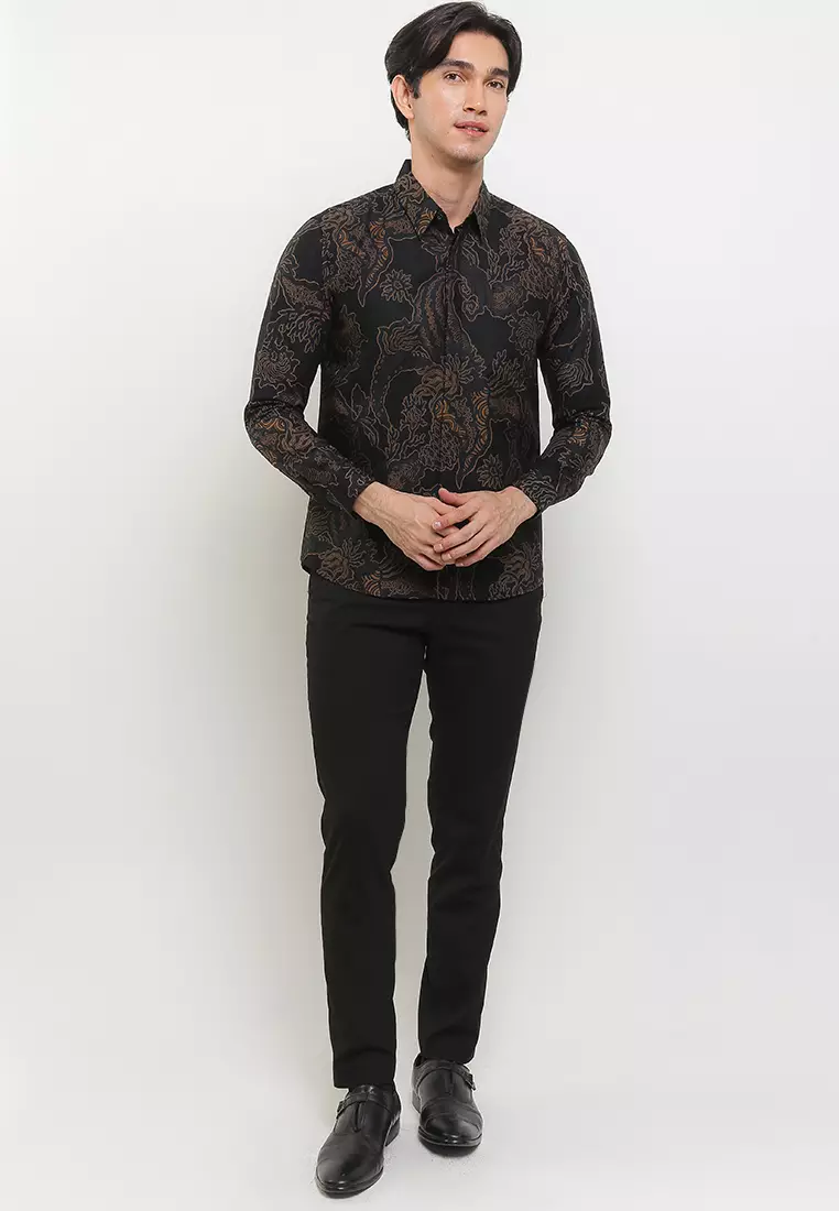 BATIK TALENTA EXCLUSIVE Lengan panjang Slimffit BUNGGA KEMBANG SPT