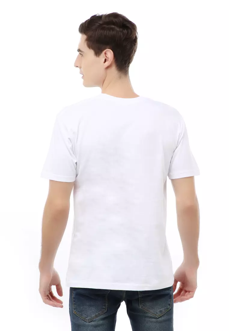 Jack T-Shirt Atasan Kasual Kaos Pria Anime Short Sleeve Material Cotton ORIGINAL - White