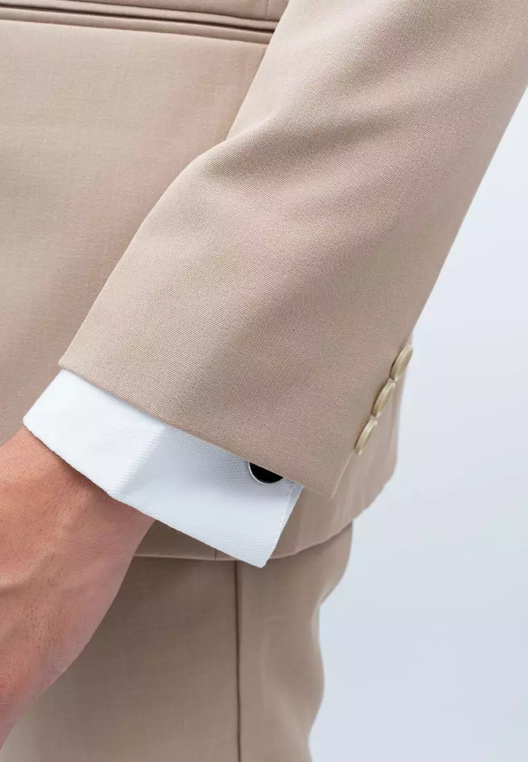 Houseofcuff Jas Set Celana Formal Blazer Krem Formal Pria Jas Nikah