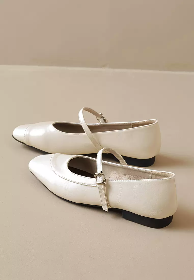 French Style Microfiber Leather Mary Jane Shoes WW821-2