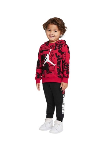 Jordan red Jordan Boy Toddler's Jumpman Essential Fleece Pullover Hoodie & Pants Set (2 - 4 Years) - Gym Red 6DCEBKA4D20E30GS_1