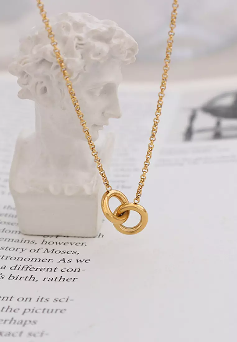 Buy Kings Collection Wanda Double Ring Pendant Necklace KJPE17048