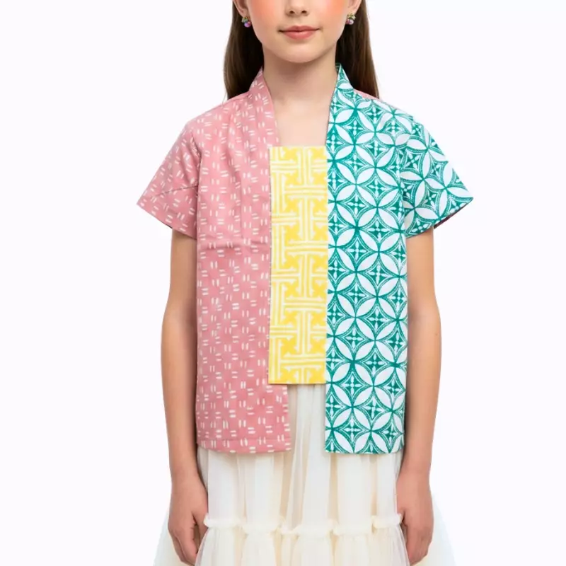 Blouse Batik Anak Perempuan - Bhatara Batik Sheisha - Atasan Batik Modern Lengan Pendek