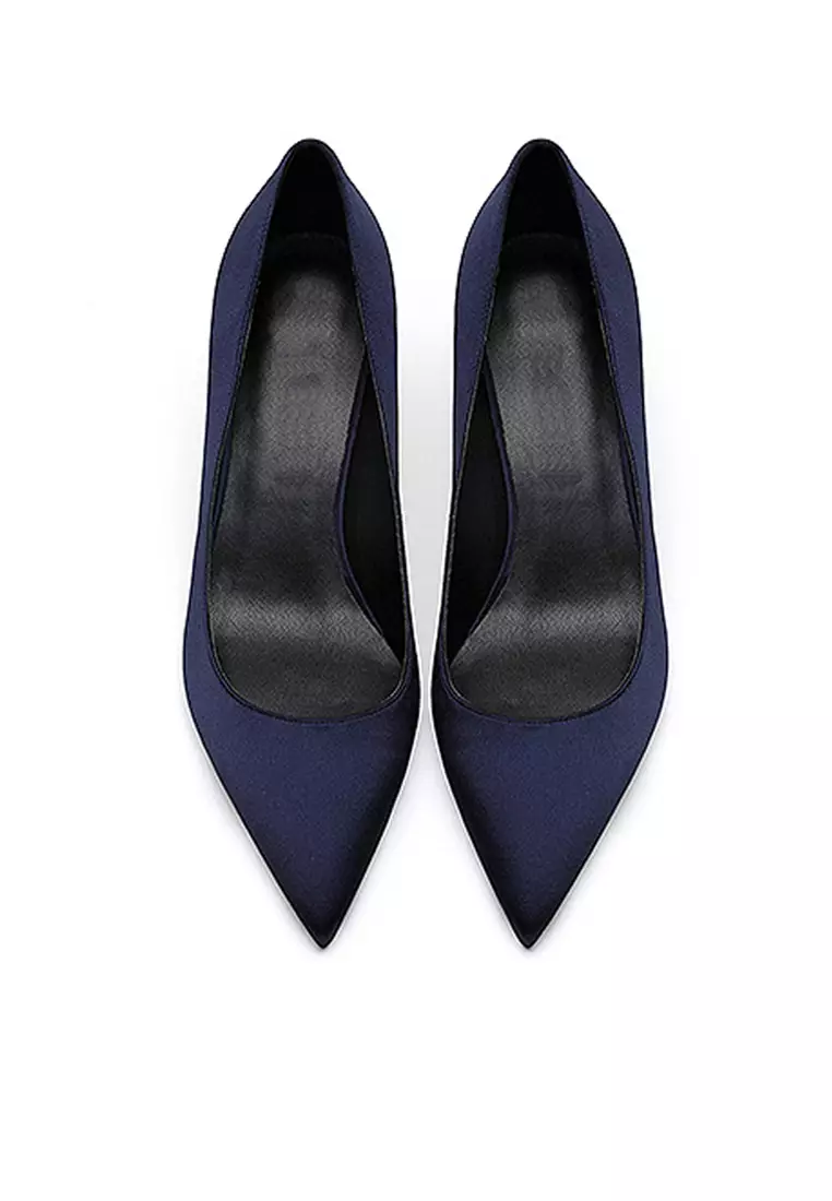 6CM Silk Fabrics Pointed High Heel Shoes HZL163