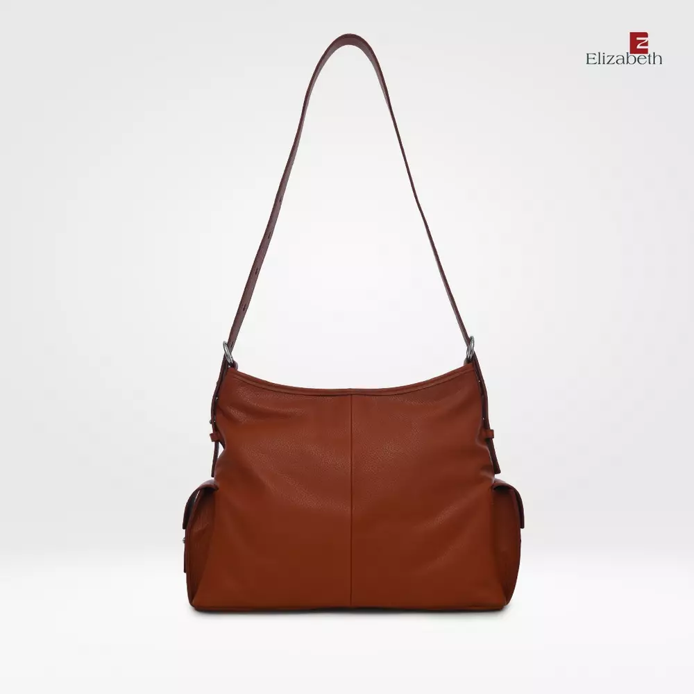 Tas Elizabeth Genuine Leather Sling Bag 0720-0466 Brickred