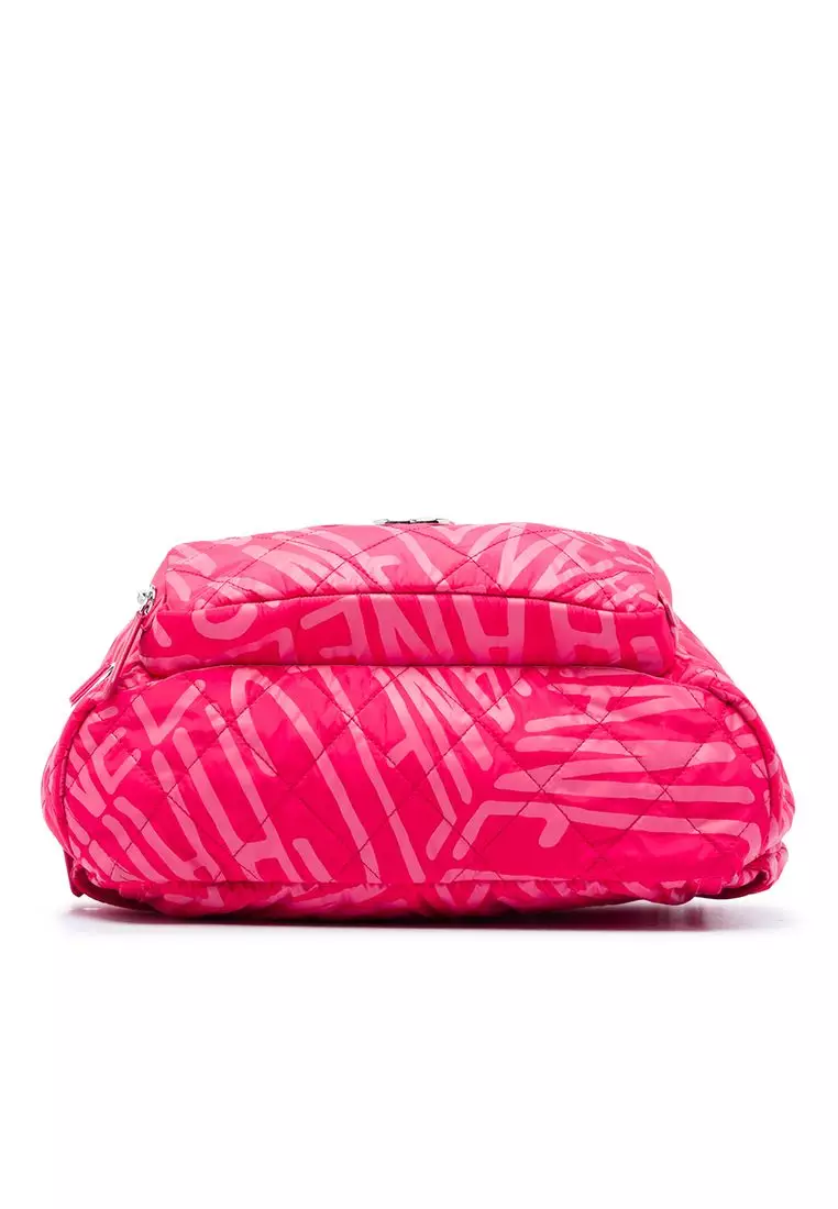 Pre-Loved Chanel Printed Nylon Coco Neige Convertible Backpack