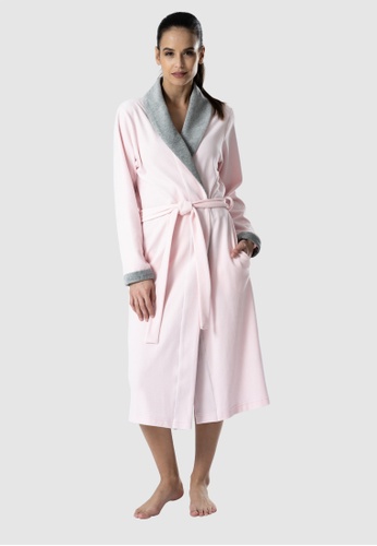 Belmanetti pink Montreux Shawl Collar Cotton Robe E91C5AA681A4B5GS_1