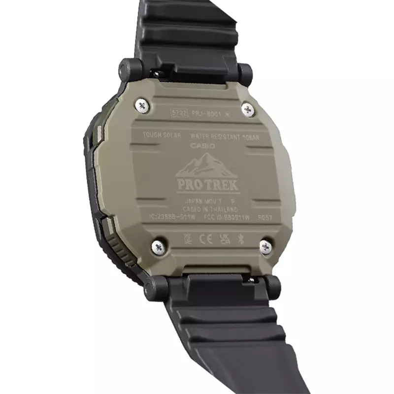 Jam Tangan Pria Casio Pro Trek PRJ-B001-1DR Tough Solar Hiker Line Digital Analog Dial Black Resin Band