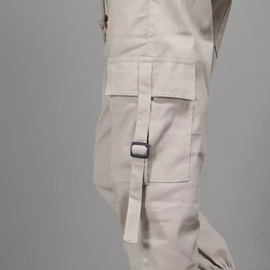 FIRMAN Cargo Jogger Pants Pria Celana Cargo Jogger Cargo Pants 3/4 - KREM