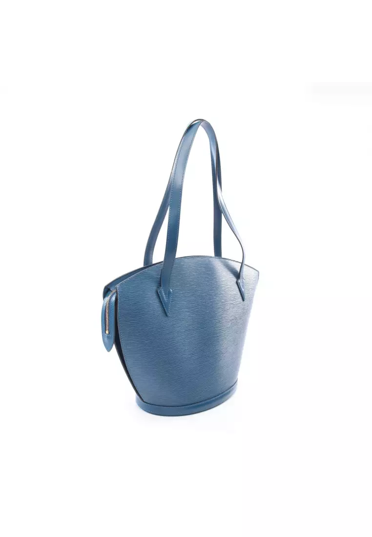 Blue Louis Vuitton Epi Saint Jacques Short Strap GM Bag
