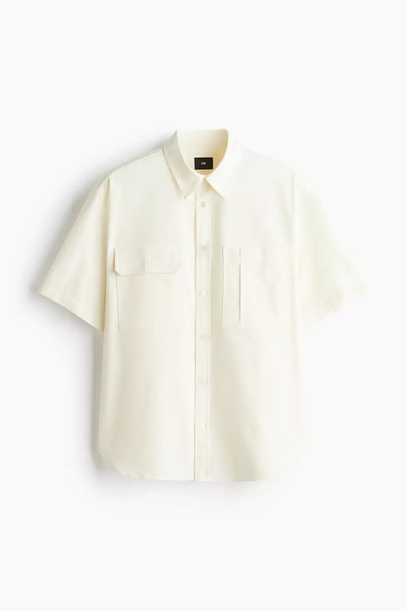 Loose Fit Short-sleeved Oxford shirt