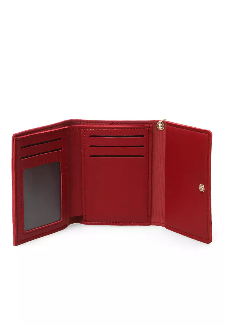 Fiore Dompet Anak Wanita Mini Short Wallet Cat Motive Many Slot Material Leather ORIGINAL - Red