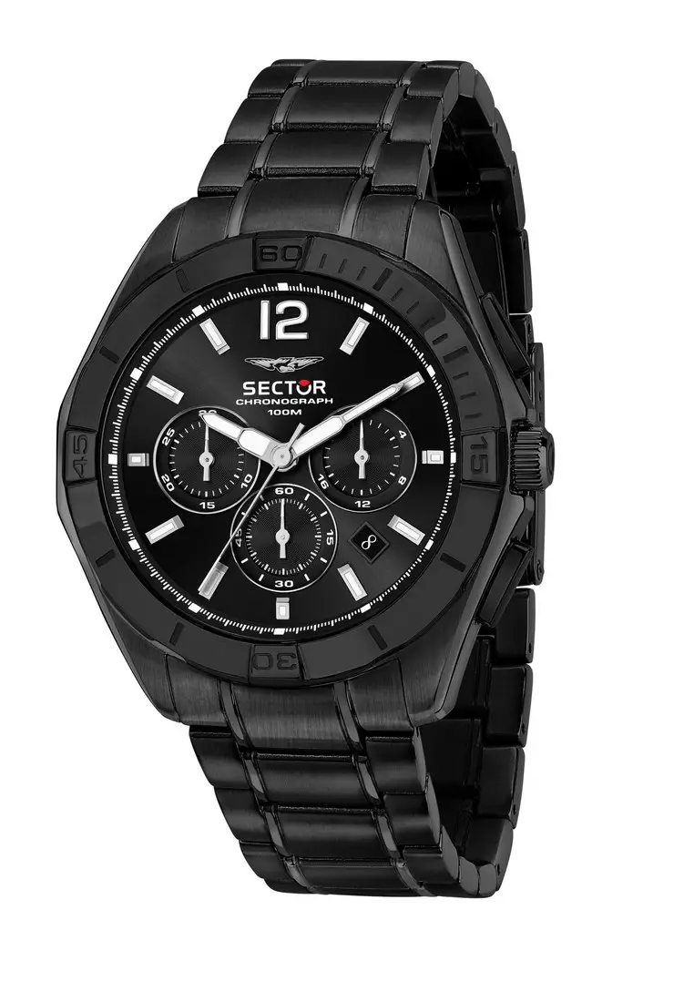 [3 Years Warranty] Sector 790 42mm Case Men's Chronograph Quartz Stainless Steel Watch R3273636002