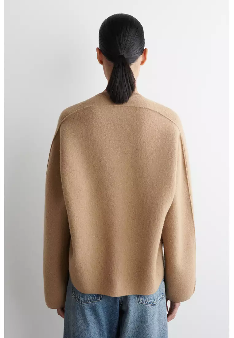 BOILED-WOOL CREW-NECK JUMPER