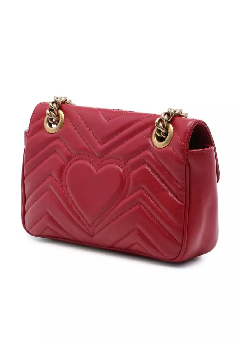 Pre-Loved Gucci Small Gg Marmont Matelasse Calfskin Shoulder Bag