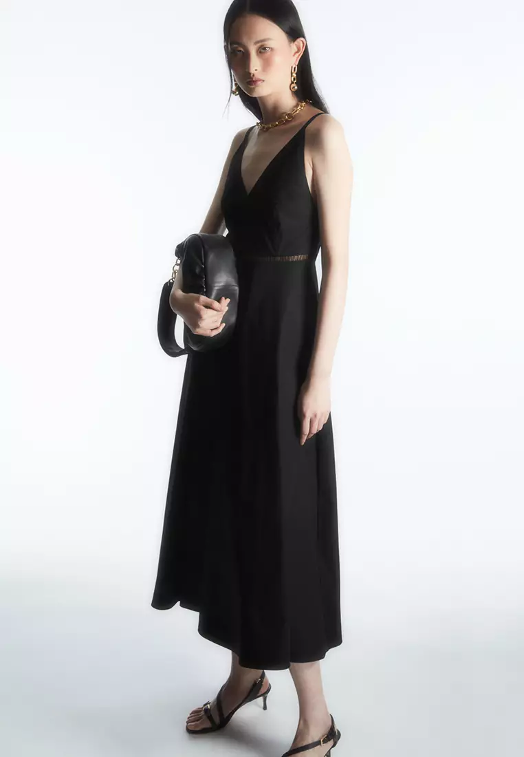 COS V-Neck Midi Slip Dress 2024 | Buy COS Online | ZALORA Hong Kong