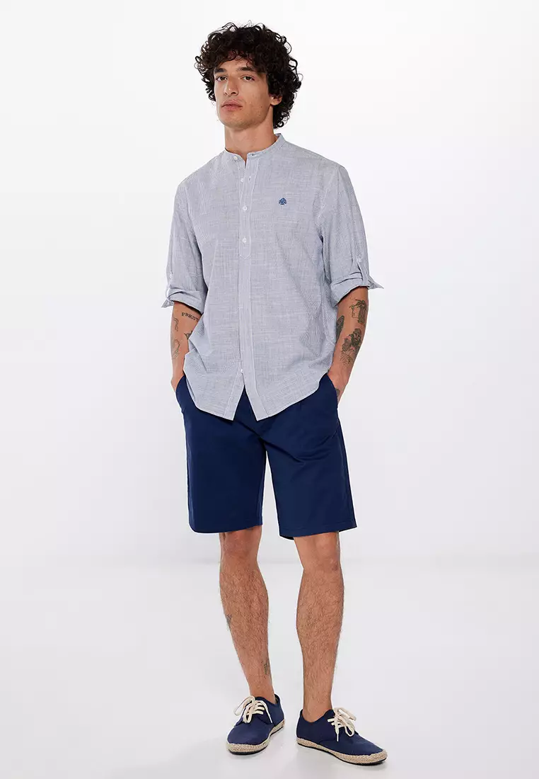 Striped 3/4 Sleeve Shirt