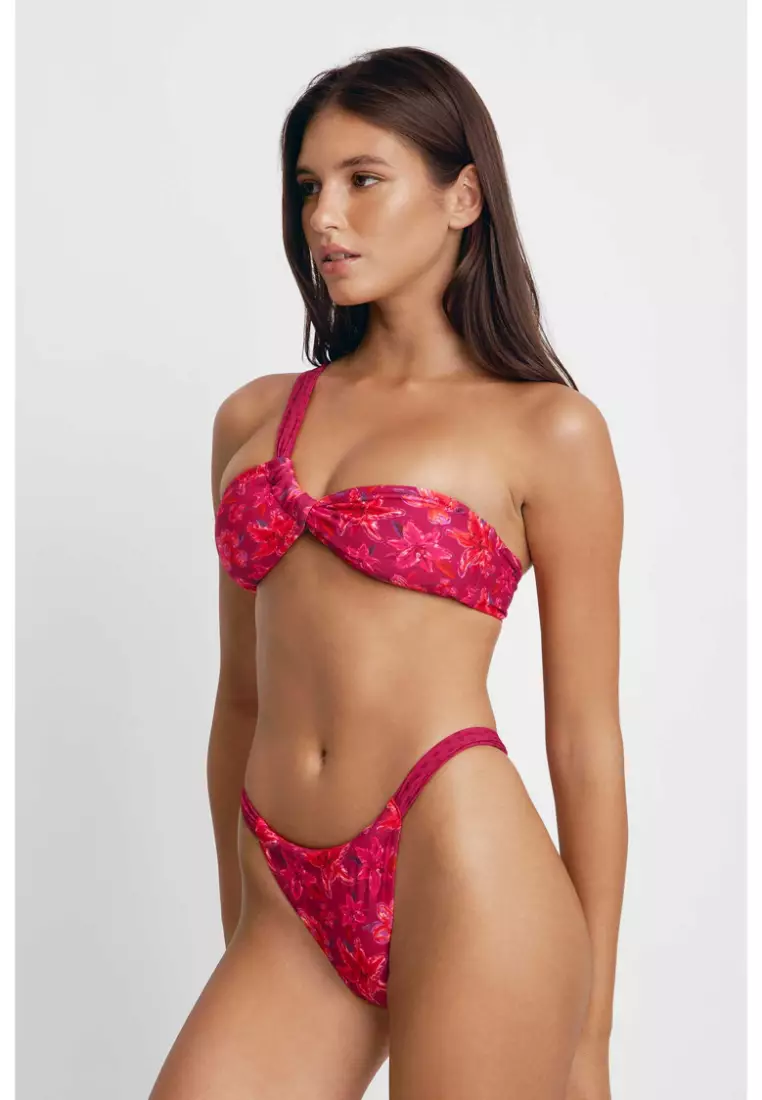 Giana Ruched Cheeky Bikini Bottoms / Stargazer