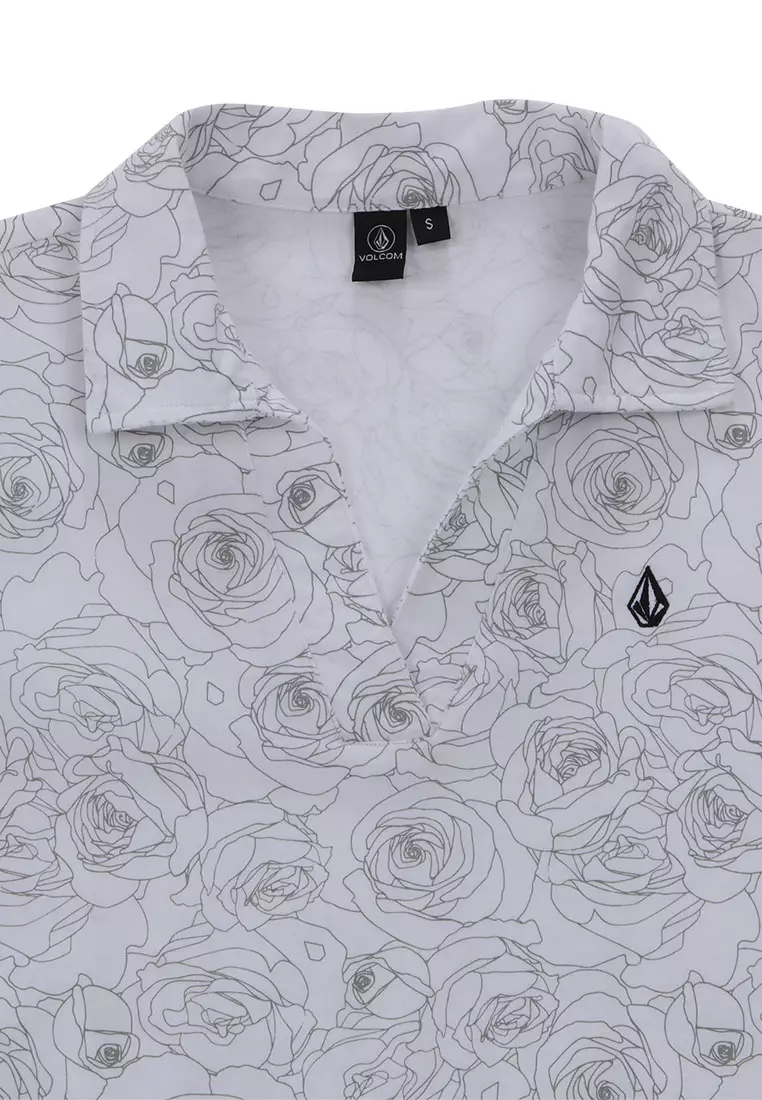 GPL STONE AND ROSES SHORT SLEEVE POLO WHITE