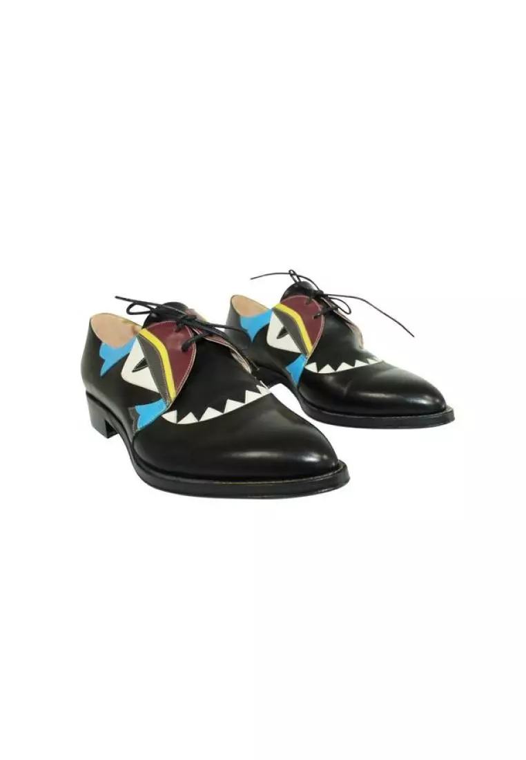 Pre Loved FENDI Black Monster Eye Oxford Shoes
